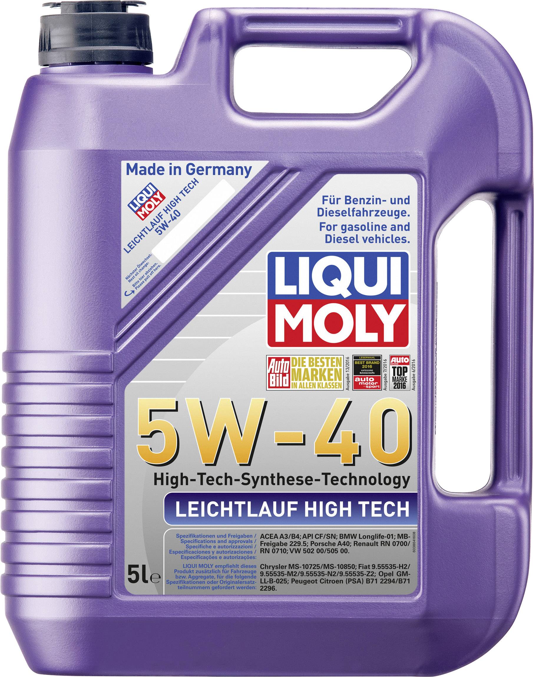Liqui Moly 5W-40 3864 Motorolie 5 l
