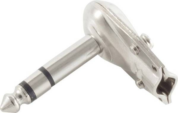 TRU COMPONENTS 1559786 Jack-stik 6,35 mm Stik, vinklet Poltal: 3 Stereo Sølv 1 stk
