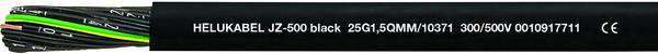 HELU JZ-500 Black Styreledning 4 G 0.75 mm² Sort (RAL 9005) 10350-1000 1000 m