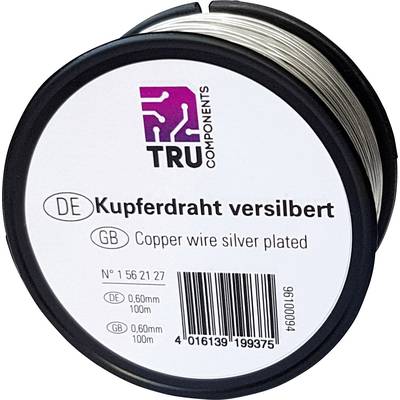 TRU COMPONENTS Kobbertråd Udvendig diameter (uden isoleringslak): 0.80 mm 22 m