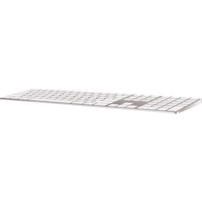 Apple Magic Keyboard Num Key Tastatur Bluetooth® Tysk, QWERTZ, Macintosh Hvid Med numerisk tastatur, Genopladelig