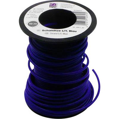 Blå ledning med PVC-kappe, 10 meter, 0,75 mm².