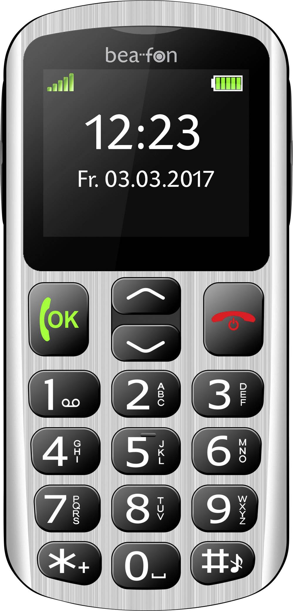 Senior-mobiltelefon Beafon SL250 Sølv-sort | Conradelektronik.dk