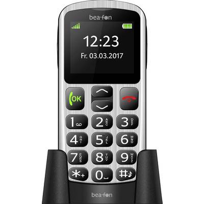 beafon SL250 Senior-mobiltelefon Opladningsstation, SOS-knap  Sølv-sort