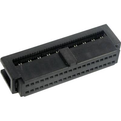 TRU COMPONENTS 1589657 Pole-stikforbindelse med trækaflastning Rastermål: 1.27 mm Samlet antal poler: 30 Antal rækker: 2