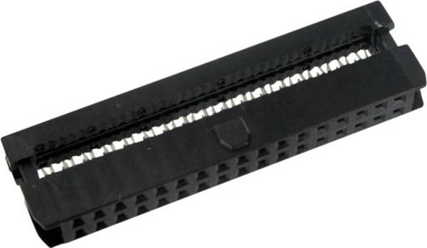TRU COMPONENTS 1589688 Pole-stikforbindelse med trækaflastning Rastermål: 2 mm Samlet antal poler: 14 Antal rækker: 2 1 stk