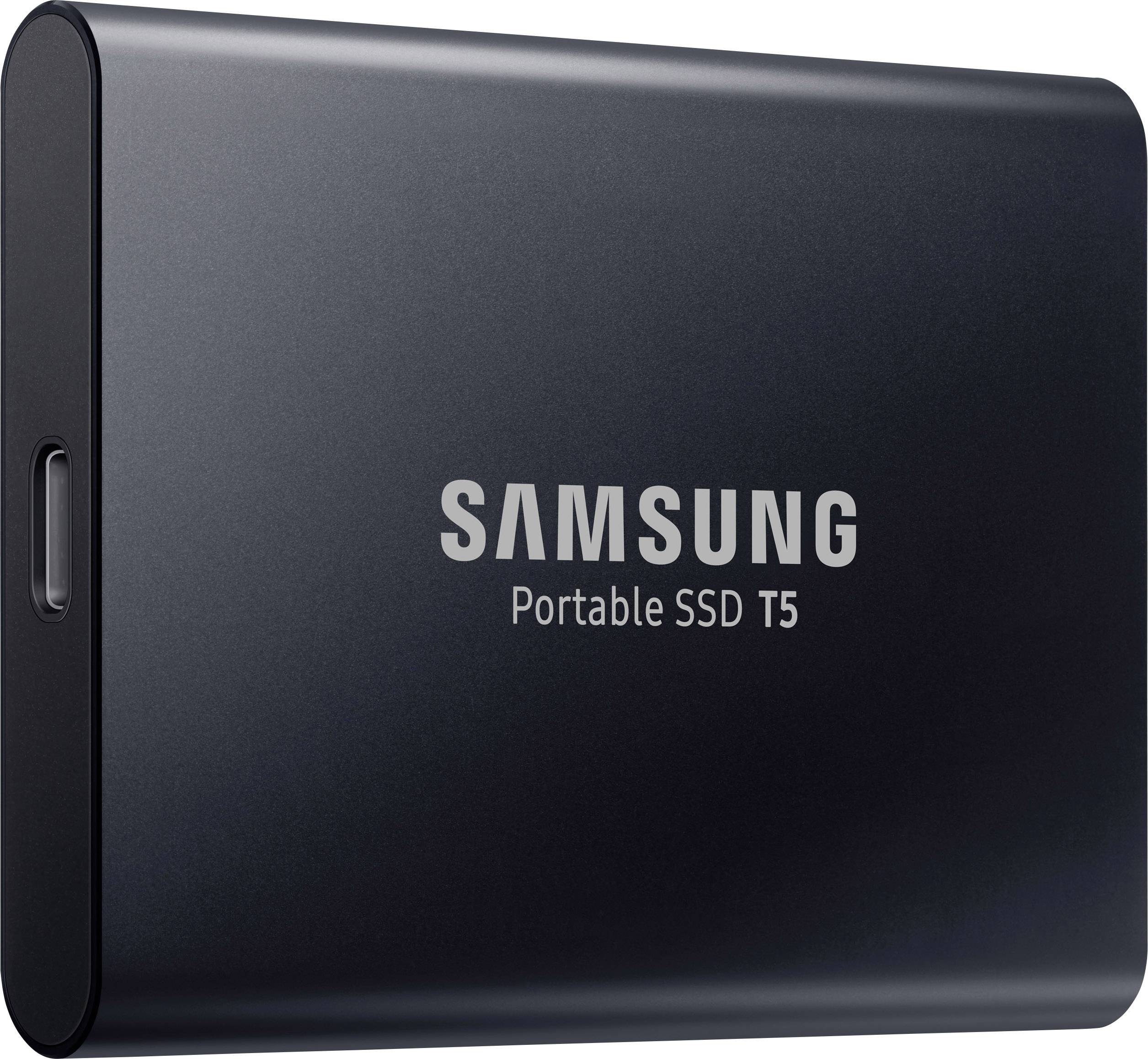 Overskæg heroin Forbavselse Samsung Portable T5 1 TB Ekstern SSD-harddisk USB-C® USB 3.2 (Gen 2) Deep  Black MU-PA1T0B/EU | Conradelektronik.dk