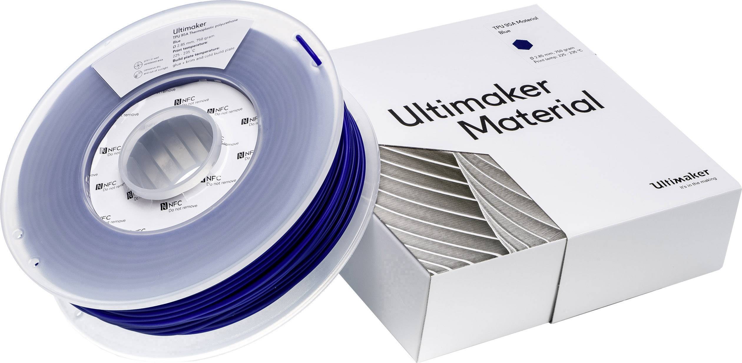 UltiMaker TPU - M0369 Blue 750 - 215194 Filament TPU semifleksibel 2.85 mm 750 g Blå 1 stk-2
