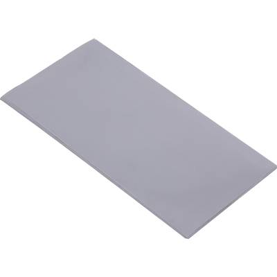 Et gråt rektangulært stykke papir, liggende fladt på gulvet.