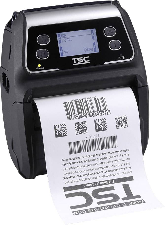 TSC ALPHA-4L Bonprinter Direkte termo 203 x 203 dpi Sort USB, Bluetooth®, Batteridrift