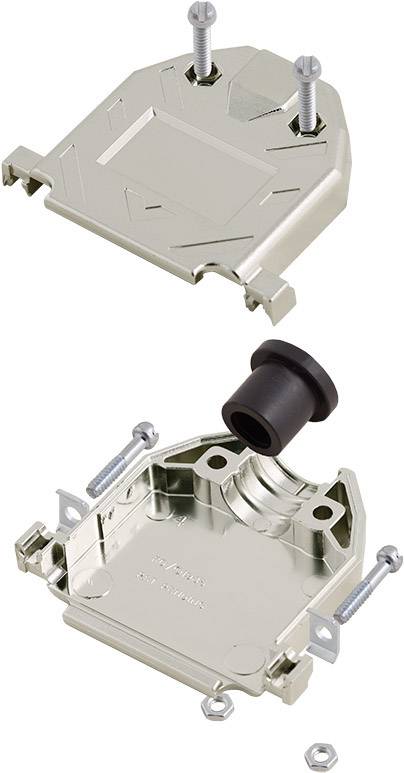 encitech DTNT37-M-K 1060-0105-04 D-SUB-kabinet Poltal: 37 Plastic, metalliseret 180 ° Sølv 1 stk