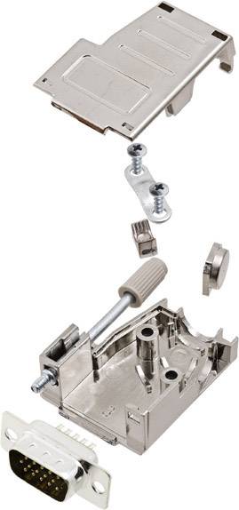 encitech DSSK09-M-HDP15-K 6355-0085-01 D-SUB stiftliste-sæt 45 °, 180 ° Poltal: 15 Loddekop 1 stk