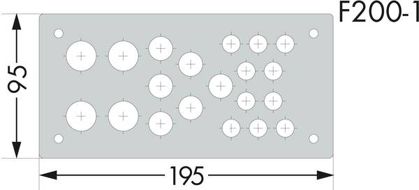 WAGO 850-818/002-001 850-818/002-001 Flangeplade  (B x H) 195 mm x 95 mm   1 stk