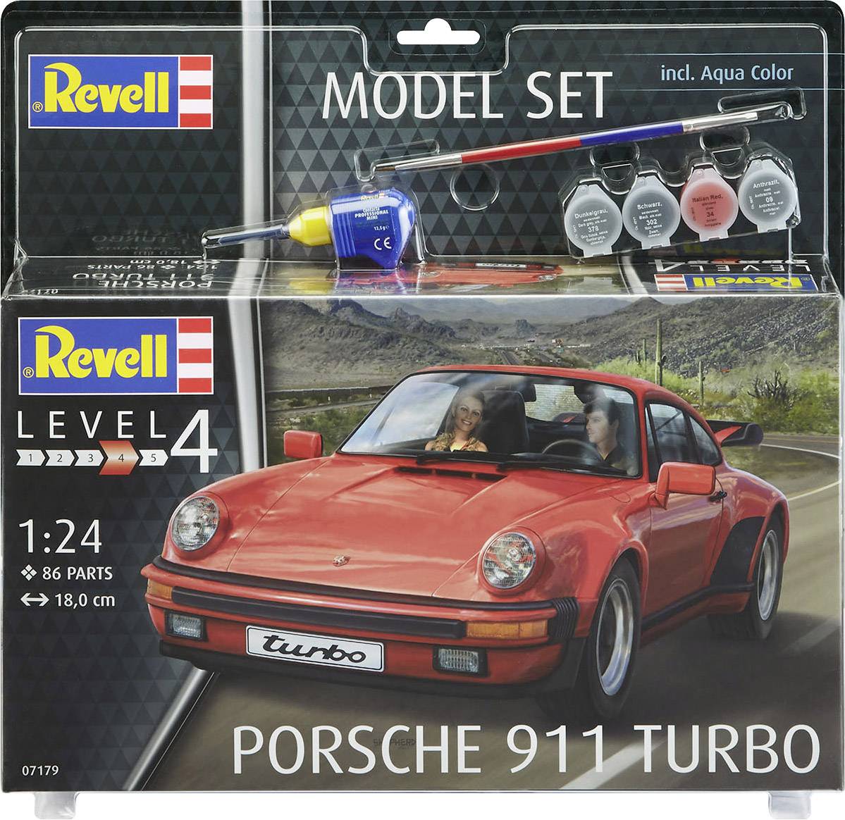 Bilmodel byggesæt Revell Porsche 911 Turbo 67179 124