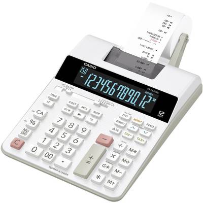 Casio FR-2650RC Printende bordlommeregner Hvid Display (indstil): 12 via strømdrift (L x B x H) 313 x 195 x 65 mm