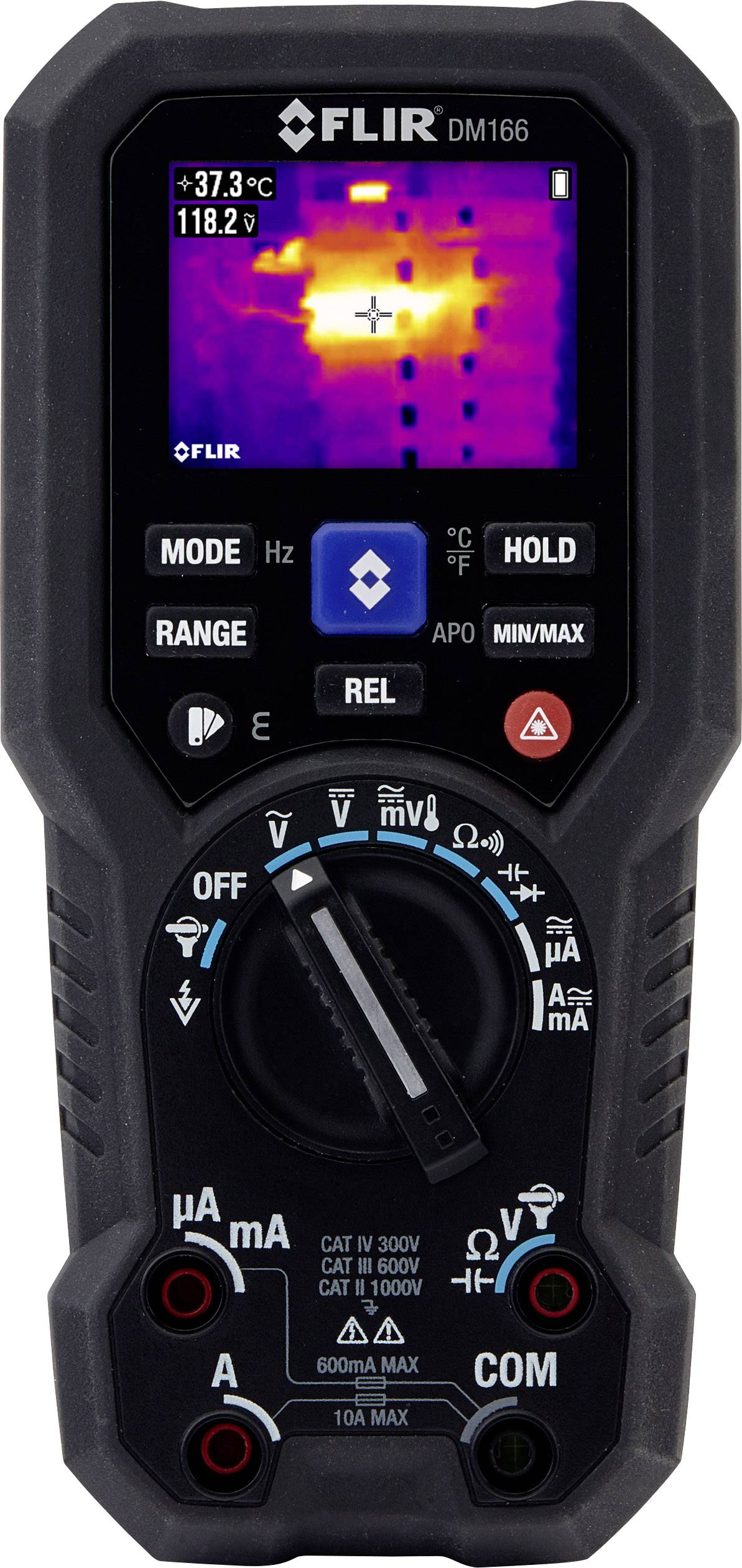FLIR DM166 Hånd-multimeter integreret termisk kamera CAT IV 300 V, CAT III 600 V
