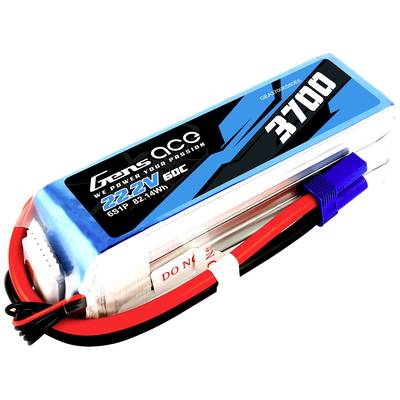 Gens ace Modelbyggeri-batteripakke (LiPo) 22.2 V 3700 mAh Celletal: 6 60 C Softcase EC5