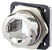 Metall SN 9-polet Rundt Hunstik med Lav Panel-Montering Adapter til USB 2.0 Kabel