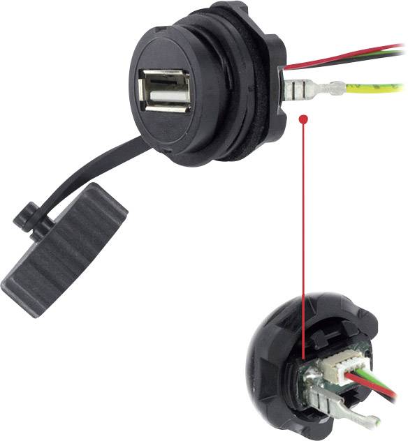 USB-stik Chassistilslutning, indbygning 1310-0005-01 M20 1310-0005-01 encitech Indhold: 1 stk