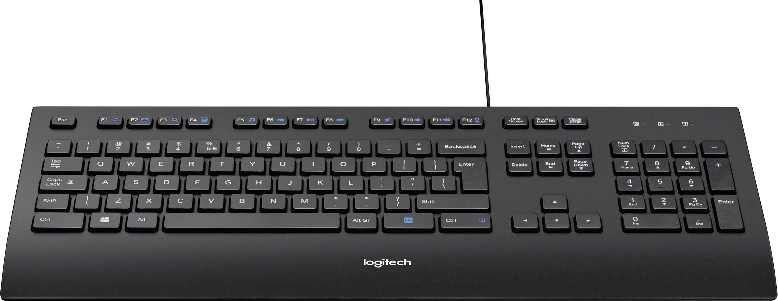 Logitech K280e B2B USB Tastatur Deutsch, QWERTZ Sort Stænkvandsbeskyttet-0