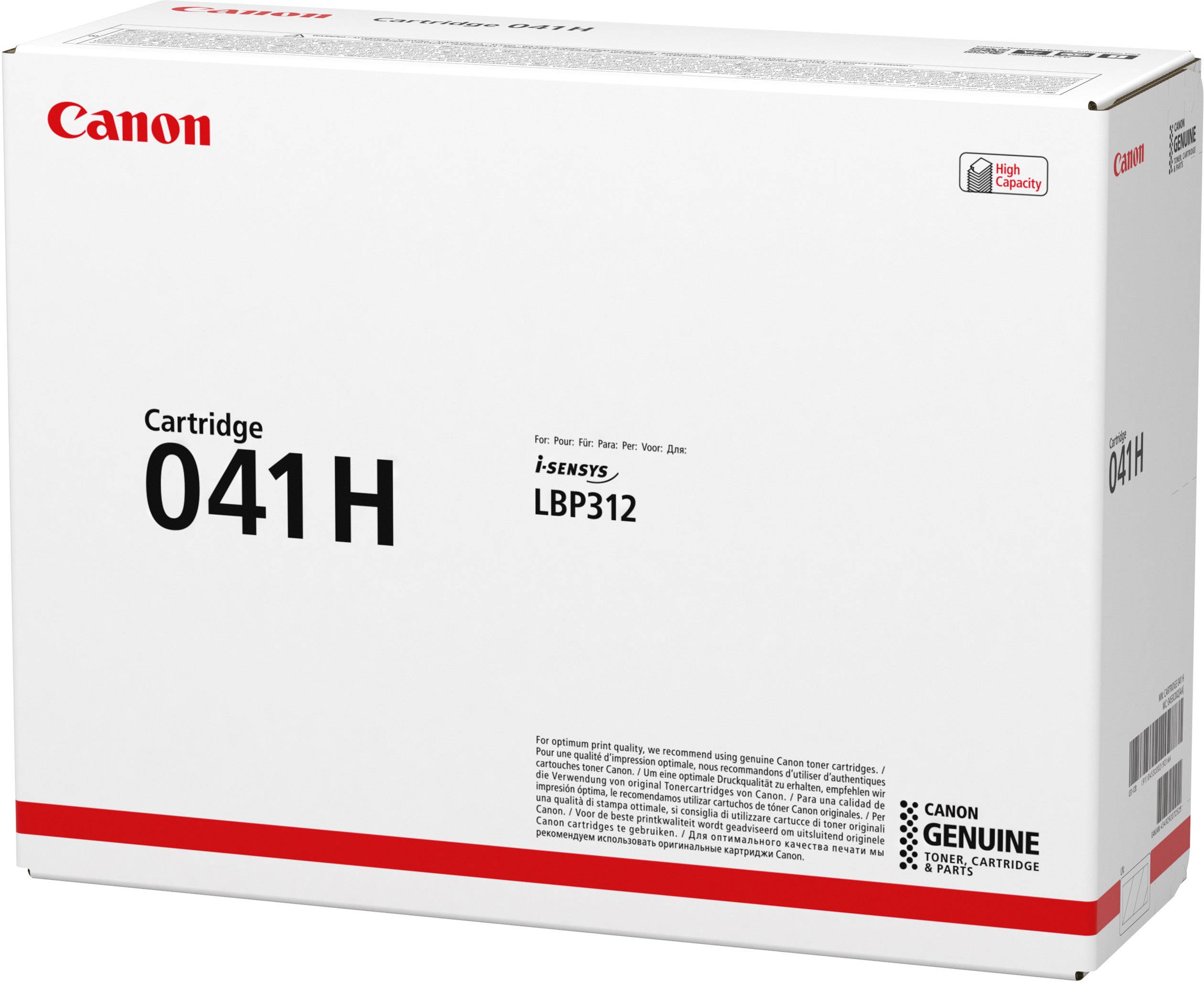 Canon 041H tonerpatron i hvid emballage. Egnet til i-SENSYS LBP312. Høj kapacitet, ægte Canon produkt.