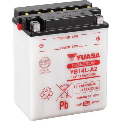 Yuasa YB14L-A2 Motorcykelbatteri 12 V 14 Ah 