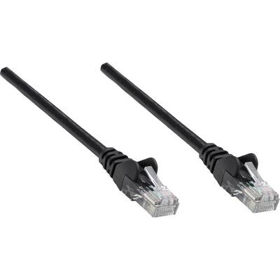 To netsorte Ethernet-kabler med RJ45-stik i begge ender, velegnet til netværksforbindelser.