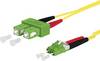 Metz Connect 151P1EAJA20E Glasfiber Lyslederkabel Tilslutningskabel 2.00 m Gul [2x SC APC-stik - 2x LC-stik] 9/125 µ Singlemode OS2