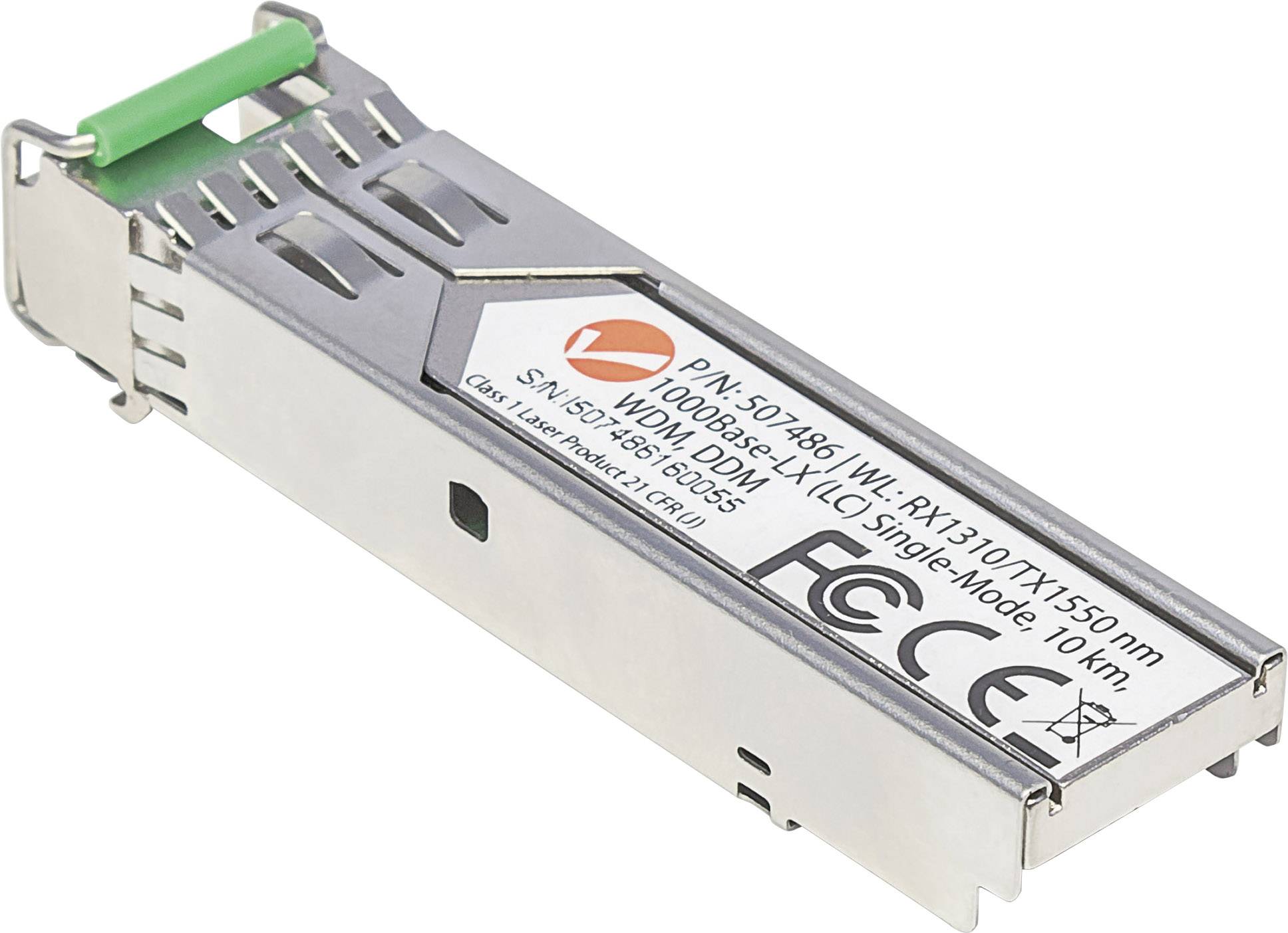 Optisk transceiver-modul, SFP, WDM, 1 Gbps, 10 km rækkevidde, til netværksapplikationer.