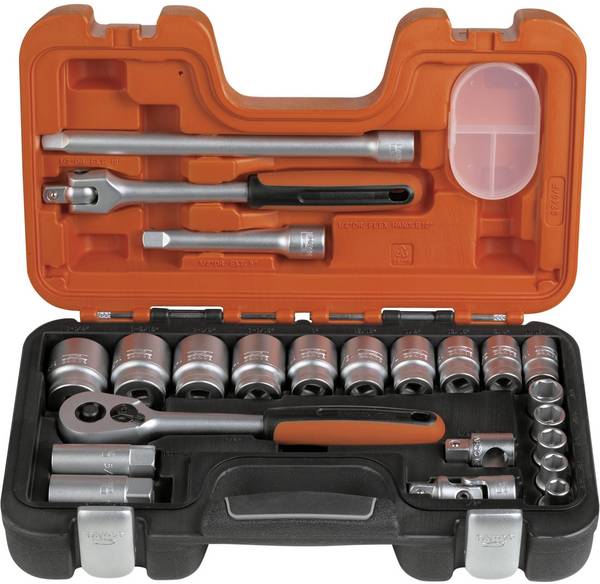 Bahco  Topnøglesæt Tommer 1/2" (12,5 mm) 24 dele S240AF