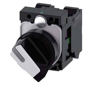 Siemens 3SU11002BF603MA0 3SU1100-2BF60-3MA0 Drejekontakt Afbryderpositioner 2 1 stk Piece-0