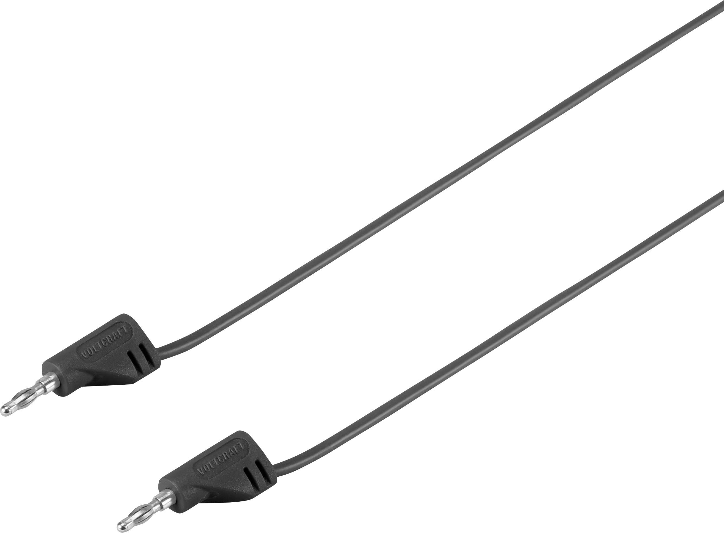 Et gråt høretelefon-kabel med to stik på hvid baggrund.