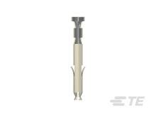 En metalstift eller stikforbindelse med cylindrisk midterparti og bredere base, typisk brugt til elektriske forbindelser.