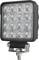 LED-arbejdslampe med 16 individuelle LED-lamper, kvadratisk form, monteret på en metalholder. Ideel til bygge- eller industrielle opgaver.