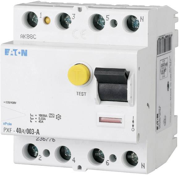 Eaton 236804 FI-sikkerhedsafbryder A 4-polet 63 A 0.3 A 400 V/AC