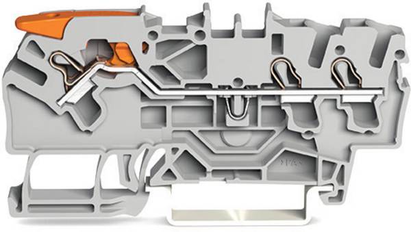 WAGO 2102-1301 Gennemgangsklemme 5.20 mm Push-In-klemme  Grå 50 stk