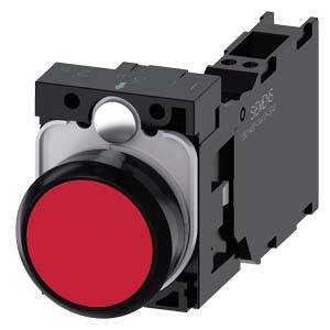 Siemens 3SU11000AB203FA0 3SU1100-0AB20-3FA0 Trykknap Tastende 1 stk-0