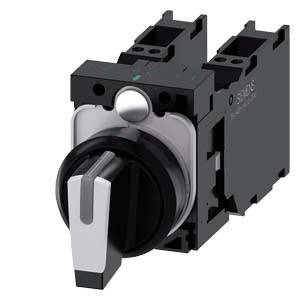 Siemens 3SU11002BL603LA0 3SU1100-2BL60-3LA0 Drejekontakt Afbryderpositioner 3 1 stk Piece-0