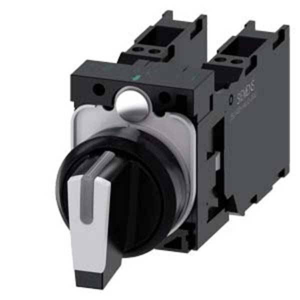 Siemens  3SU11002BL603LA0  3SU1100-2BL60-3LA0  Drejekontakt      Afbryderpositioner 3      1 stk  Piece