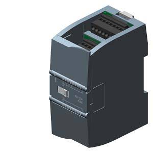 Et mørkt hus, der ligner en elektronisk enhed, med stik og tilslutninger på toppen og forsiden.