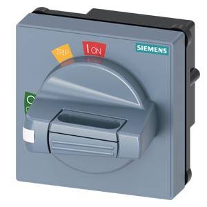 En grå Siemens-kontakt med indstillingerne 'TRIP', 'ON' og 'OFF'. Kontakten er stillet på 'ON'.