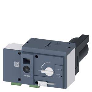 En elektrisk kontakt med drejeknap til styring af auto-, til- og fra-positioner, fremstillet af Siemens.