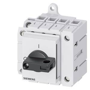 En trepolet hovedafbryder fra Siemens med sort løftegreb, egnet til industrielle anvendelser.