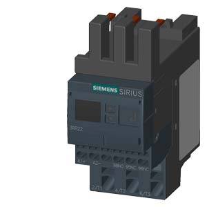 En grå Siemens-kontaktor, model 3RT2023, viser tilslutninger og styringselementer. Bruges i elektriske kredsløb.