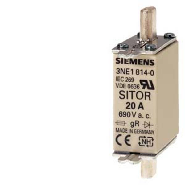 Siemens 3NE18200 Sikringsindsats  Passer til Sikringsstørrelse 000 - 4 Sikringsstørrelse = 0  80 A  690 V 3 stk