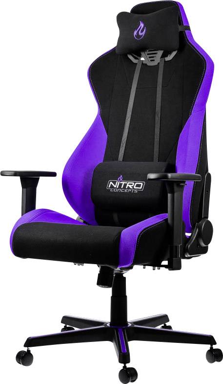 Nitro S300 Debula Purple Gaming-stol Sort, Lilla | Conradelektronik.dk