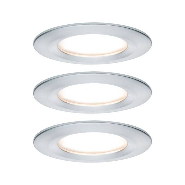 Paulmann Nova Bad-indbygningslys Sæt med 3 stk. LED (RGB)  LED 18 W IP44 Aluminium (drejet)
