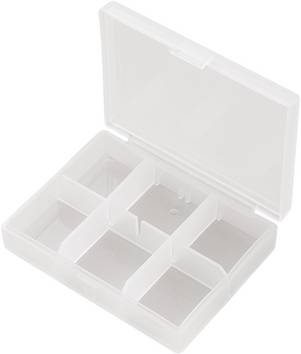TRU COMPONENTS PP06-01 Sortimentskasse (L x B x H) 84 x 63 x 20 mm Antal fag: 6 Variabel underopdeling  Indhold 1 stk