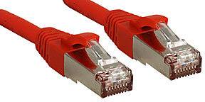 LINDY 45624 RJ45 Netværkskabel, patchkabel CAT 6 S/FTP 3.00 m Rød med låsebeskyttelse 1 stk