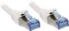 LINDY 47193 RJ45 Netværkskabel, patchkabel CAT 6A S/FTP 1.50 m Hvid med låsebeskyttelse 1 stk